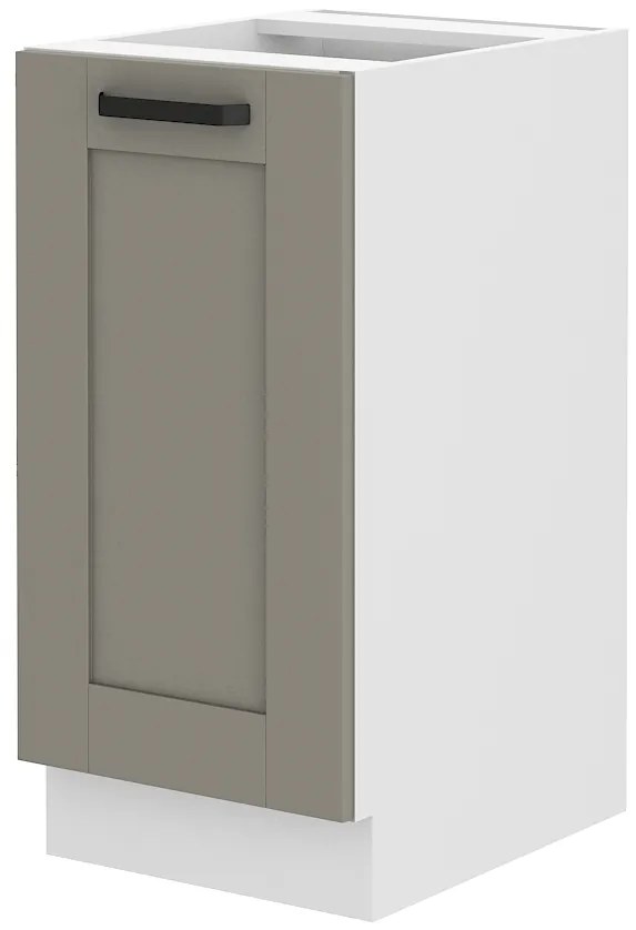 Dulap inferior de bucătărie Lucid 40 D 1F BB (claygrey + alb). 1045442