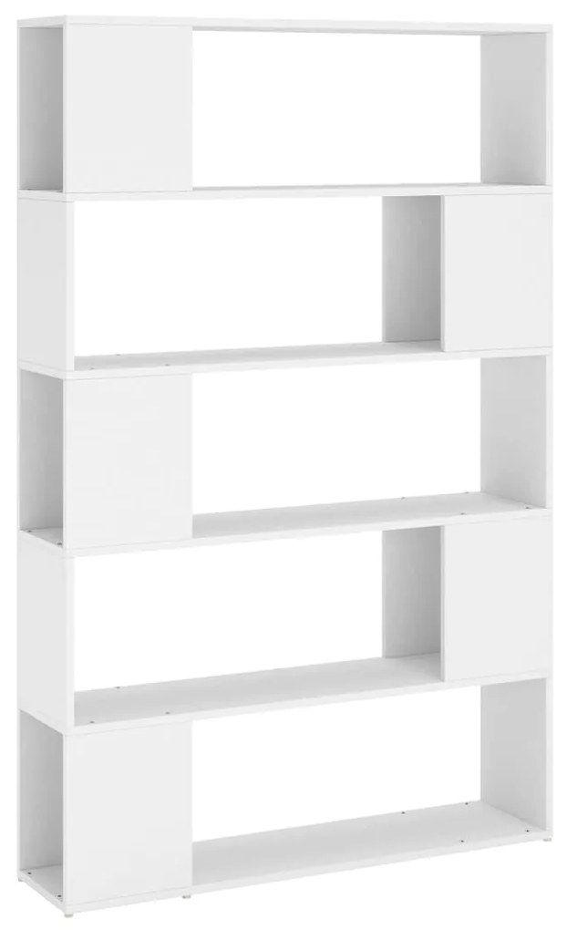809197 vidaXL Bibliotecă/Separator cameră, alb, 100x24x155 cm, PAL