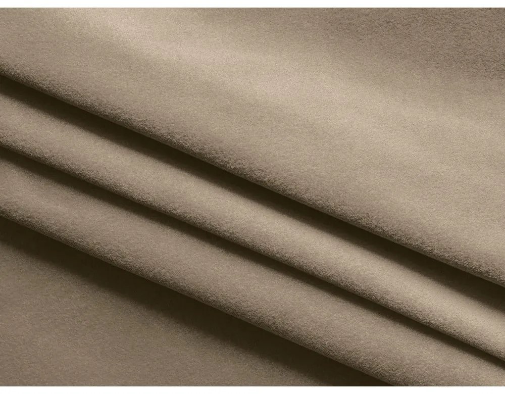 Colțar bej cu tapițerie din catifea Ekahi – Makamii