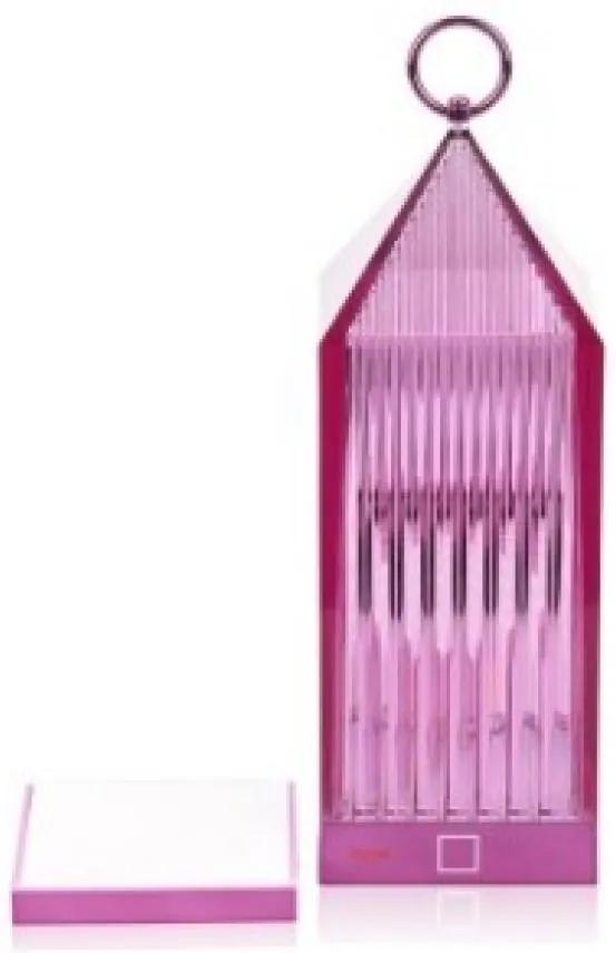 Lampa Portabila De Exterior Kartell Lantern Design Fabio Novembre 12W Led Violet Transparent Eglo 9335Gl
