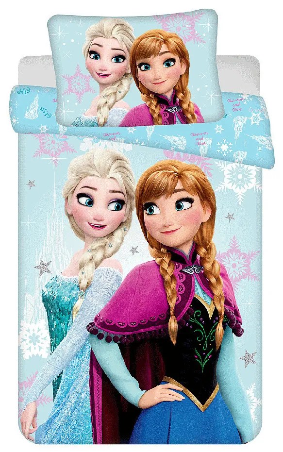 Disney Regatul de gheață Light Blue așternut de pat pentru copii 100×135 cm, 40×60 cm