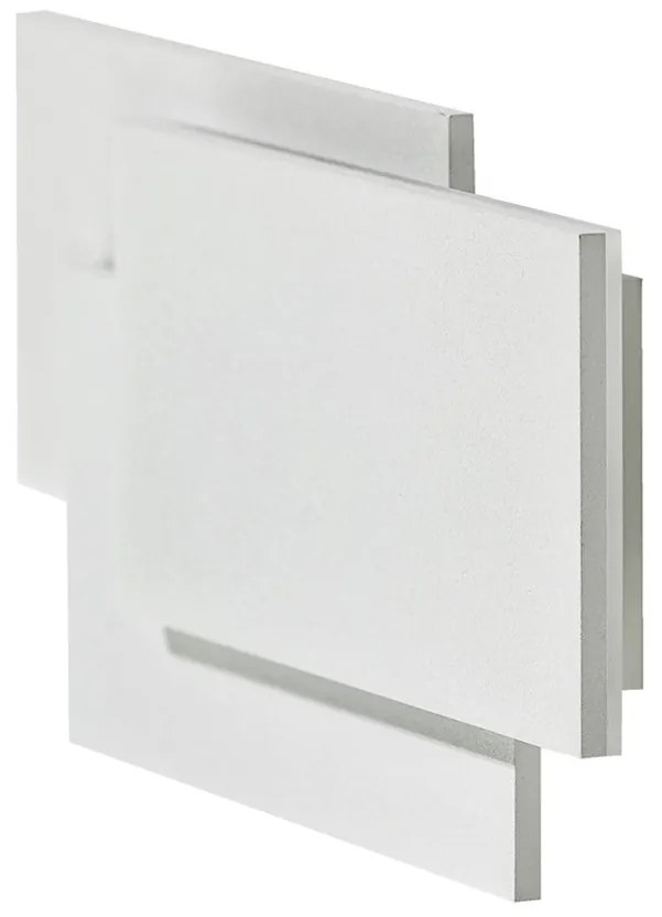 Aplica de perete LED ambientala CLOVER SQUARE alba