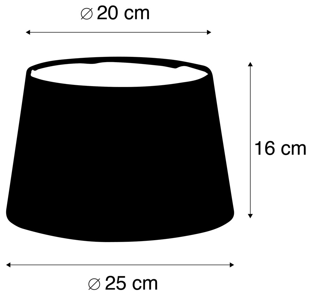 Abajur din in negru 25/16