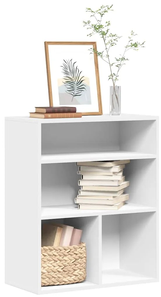 vidaXL Bibliotecă, alb, 60x30x71,5 cm, lemn prelucrat