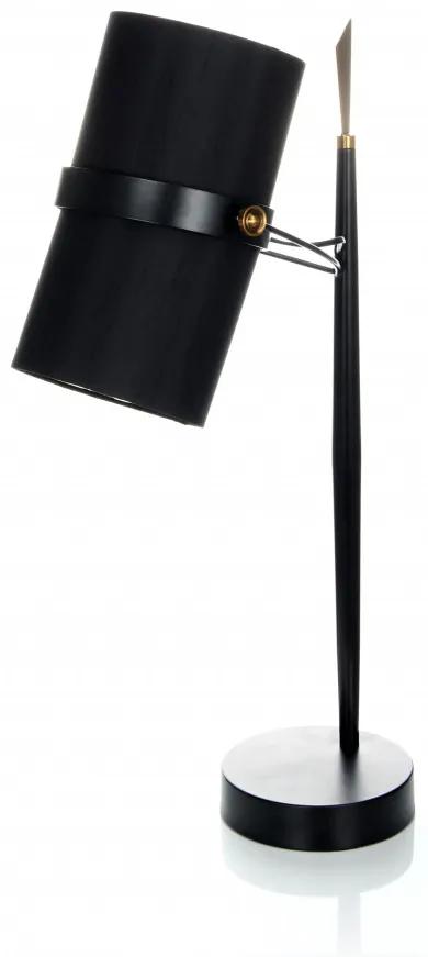 Lampa decorativa din tesatura/metal Novum neagra, un bec