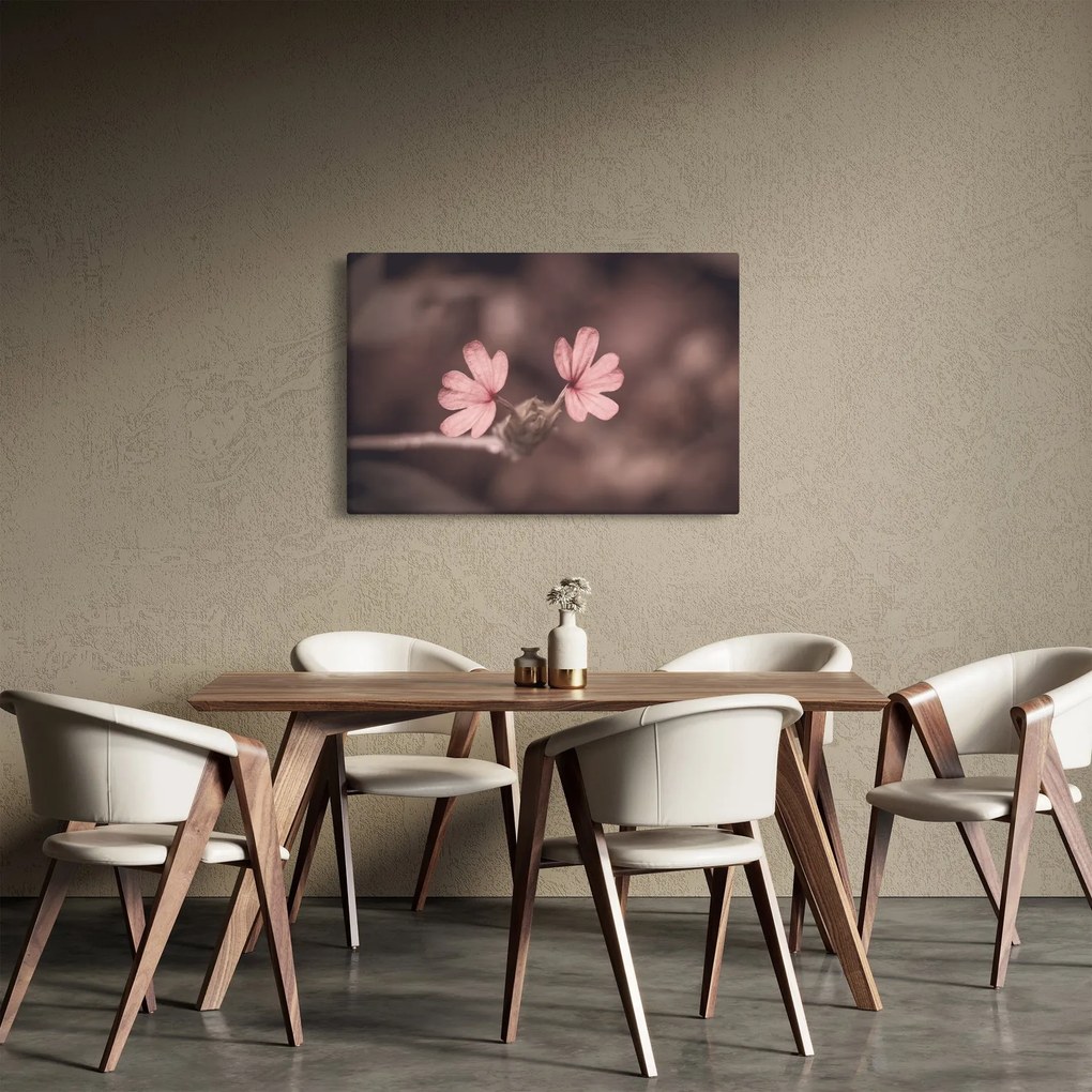 Tablou cu floare roz (90x60 cm)