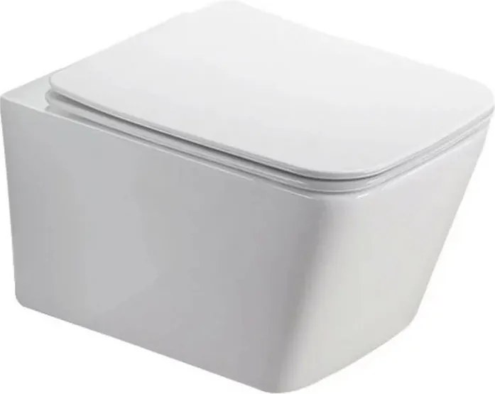 Set vas WC suspendat Fluminia Paris cu capac QuickRelease si softclose alb