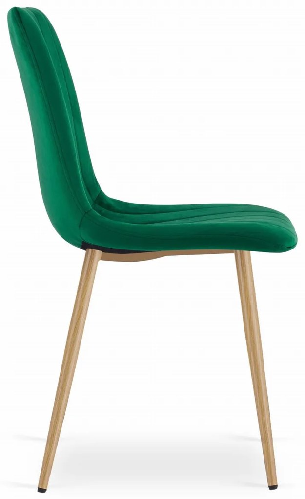 Verde scaun bucatarie LAVA din catifea