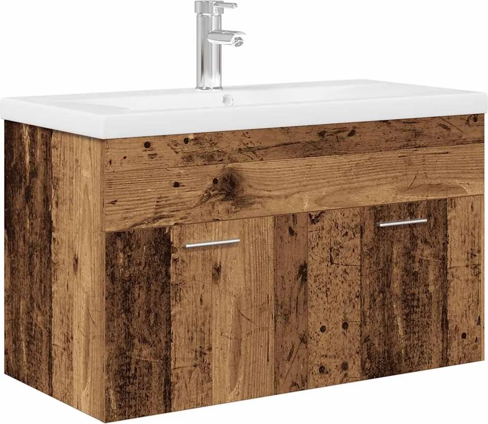 vidaXL Dulap pentru chiuvetă cu chiuvetă încorporată și robinet