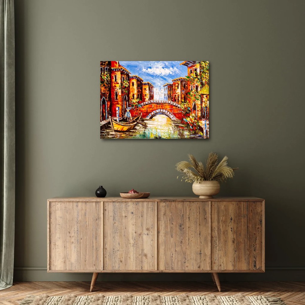 Tablou - Pictură în ulei a orașului III. (70x50 cm)