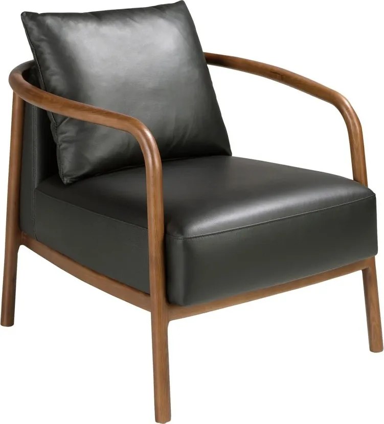 Fotoliu LUX design italian, Piele Naturala, Black