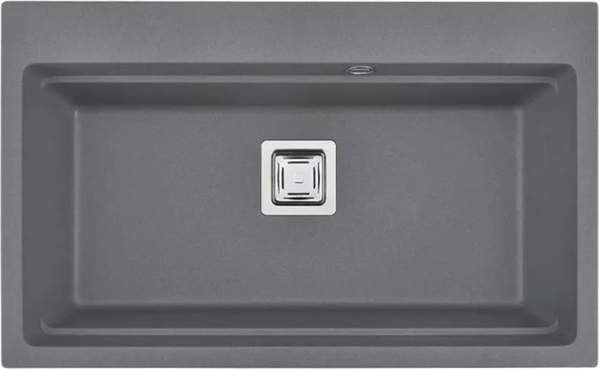 Chiuveta compozit Inter Ceramic finisaj granit gri 78x48 cm