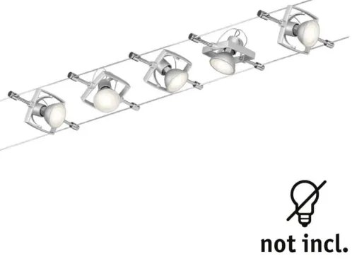 Paulmann 94133 - Set 5x GU5,3/10W, sistem complet pe cablu MAC, 230V, crom