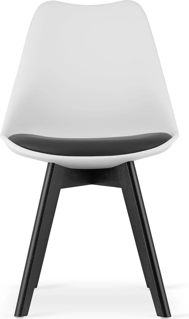 OFERTA Scaun alb-negru BALI MARK cu picioare negre Calitatea II