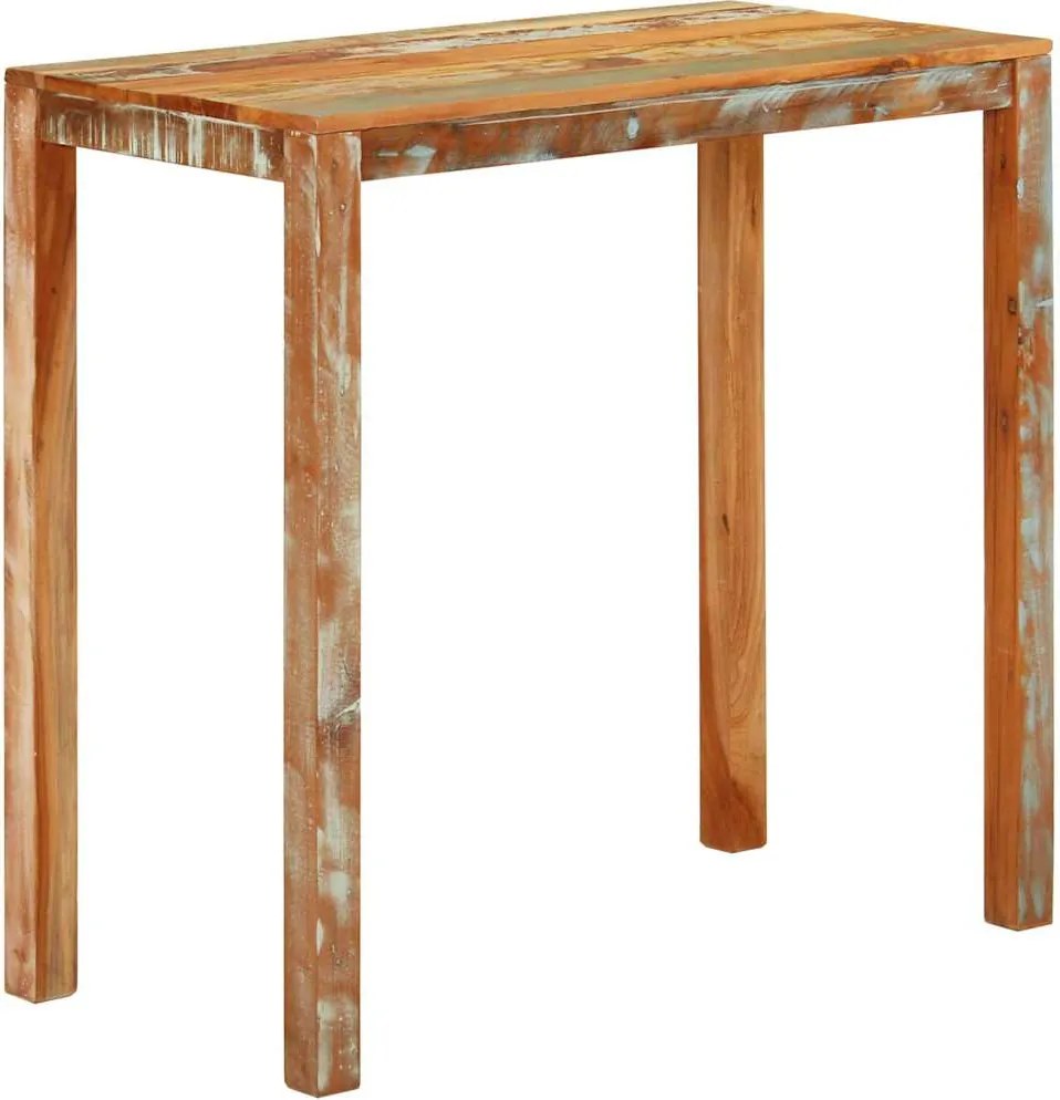 vidaXL Masă de bar, 112x55x108 cm, lemn masiv reciclat
