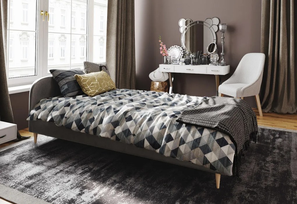 Supermobel Pat tapițat LOFT + somieră, 90x200, itaka 39
