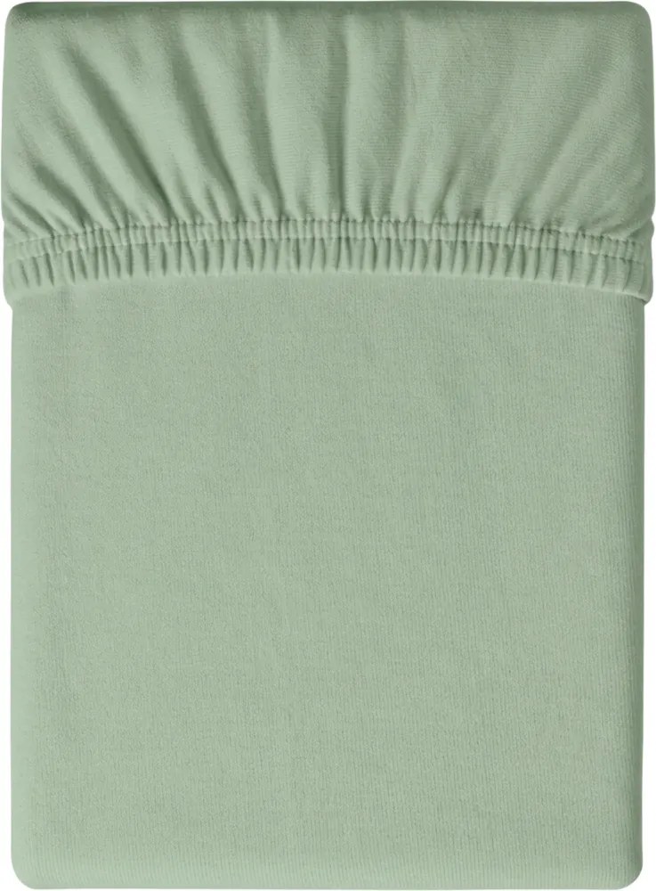 Cearsaf din microfibra MICROVELLE verde deschis 90x200 cm