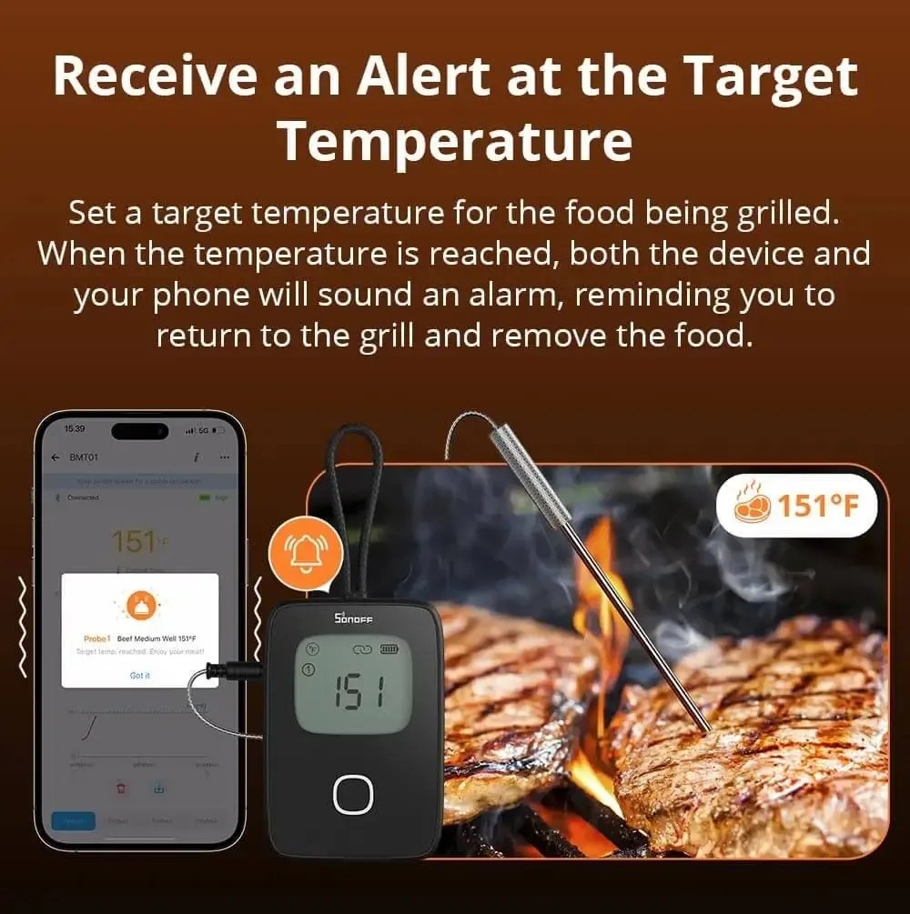 SONOFF BBQ Termometru smart pentru carne BMT01
