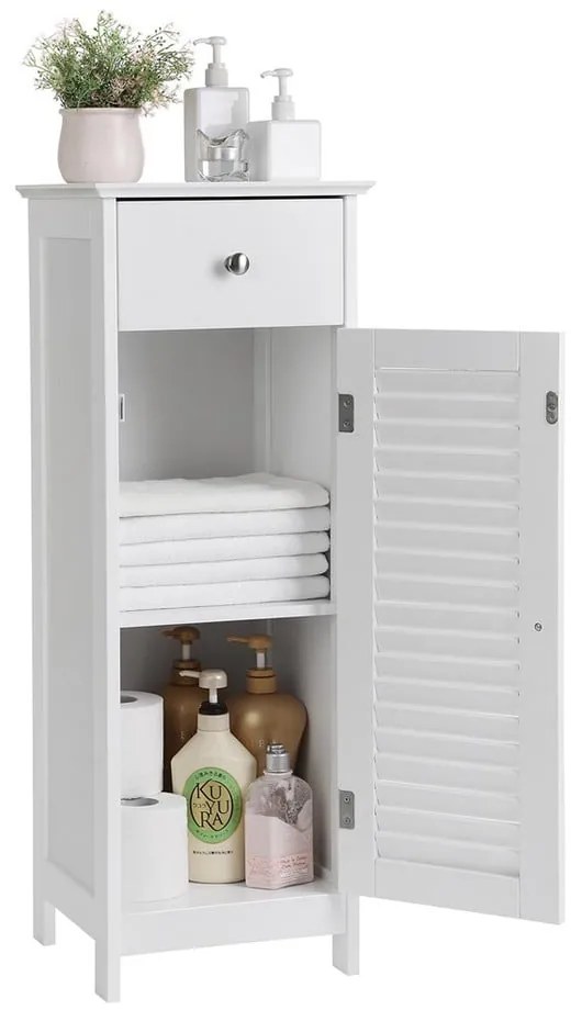 Dulap de baie cu sertar Songmics, înălțime 89 cm, alb