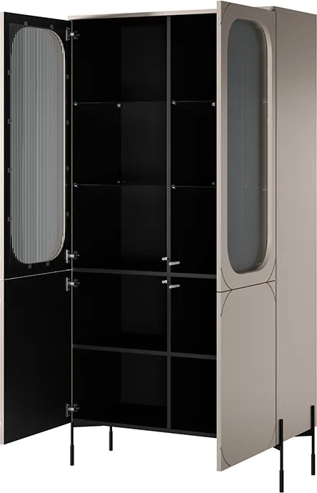 Vitrină Sonatia 100 cm pentru living - cașmir