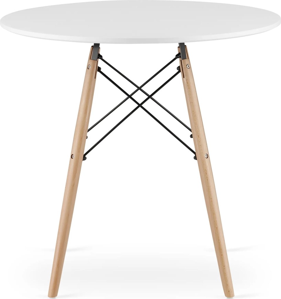 Masa de sufragerie alba OSLO 80x80