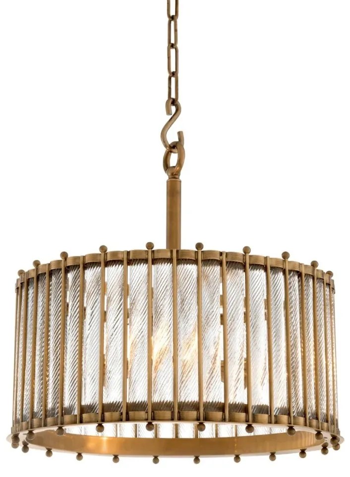Lustra design LUX cu sticla modelata manual Tiziano, alama antic 111132 HZ