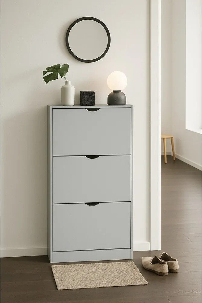 Pantofar gri cu deschidere înclinată 60x118x24 cm Stelo – Bonami Essentials