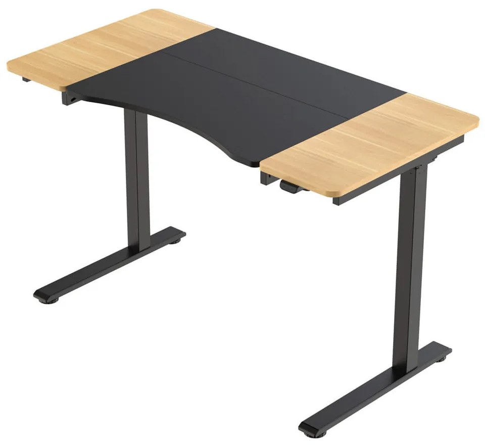 HALDEN birou cu reglare electrică a înălțimii, 120x60 cm negru-burlywood