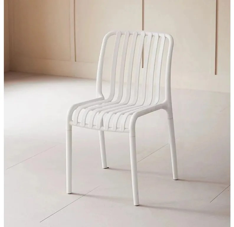 Scaun din plastic TREGO, alb