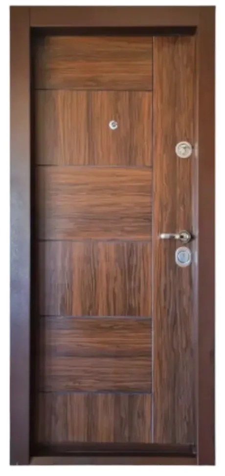 Usa metalica de apartament cu izolatie si vizor Novo Doors First Class NDFC06, Deschidere Stanga Dreapta, Dimensiune 200X88 cm, Tabla 12 mm, Kit