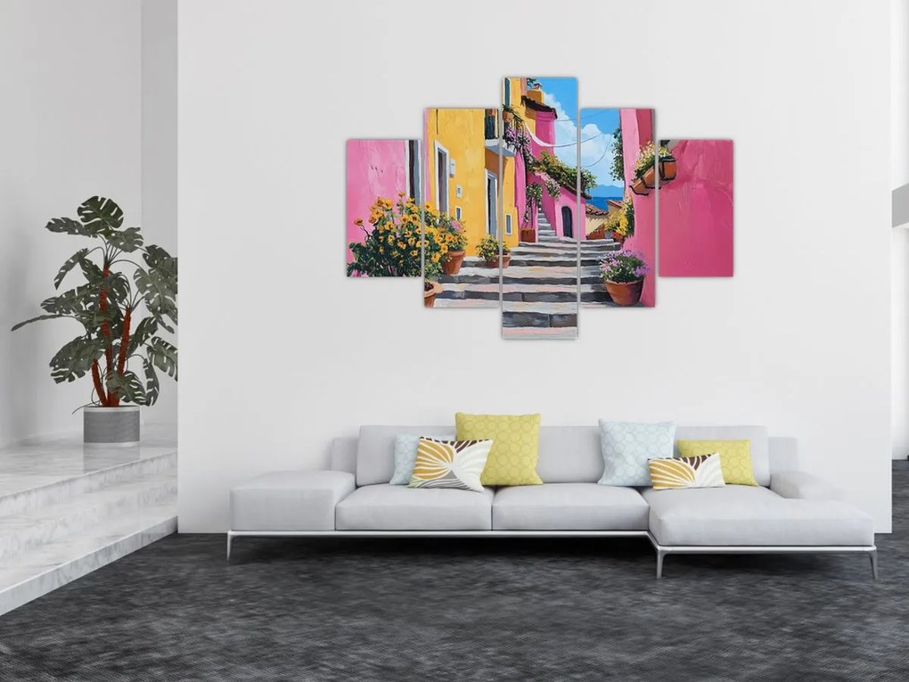 Tablou - Alee roz (150x105 cm)
