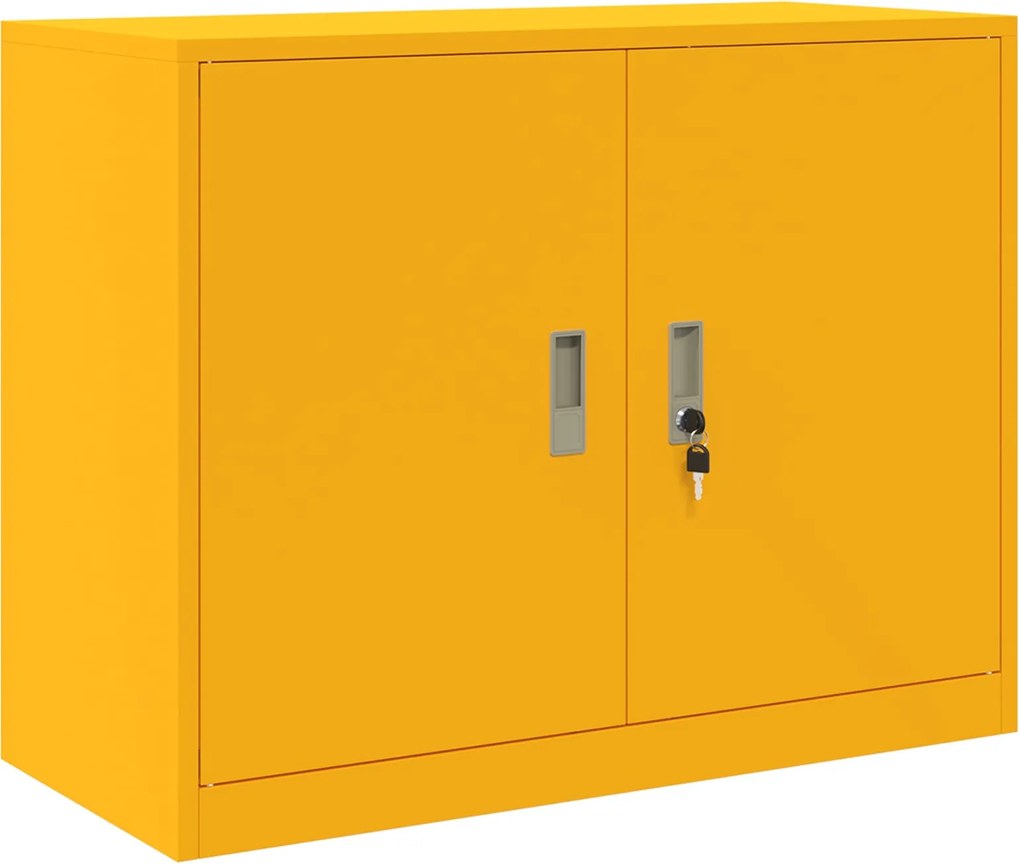 vidaXL Dulap de depozitare Galben muștar 90 x 40 x 70 cm Oțel