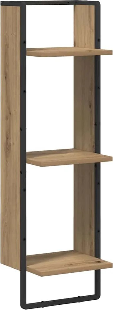 vidaXL Raft de perete Stejar Artizanal 30 x 25 x 100 cm Lemn compozit