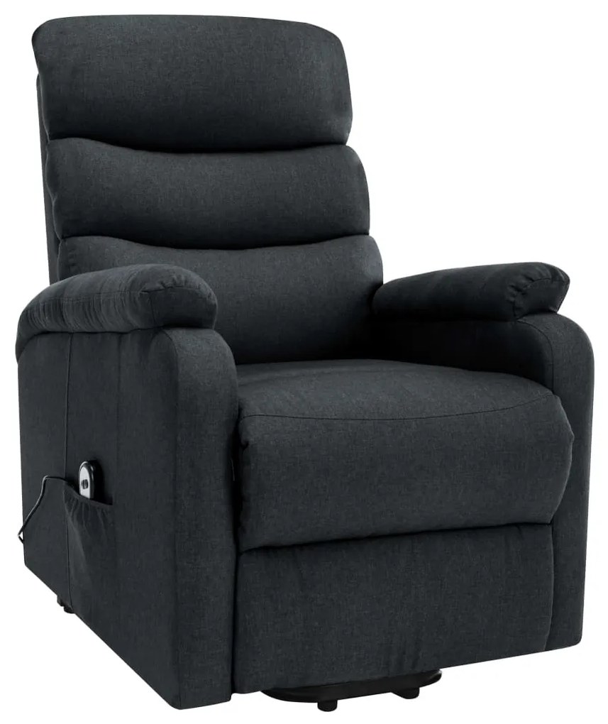 321247 vidaXL Fotoliu de masaj rabatabil vertical, gri închis, textil