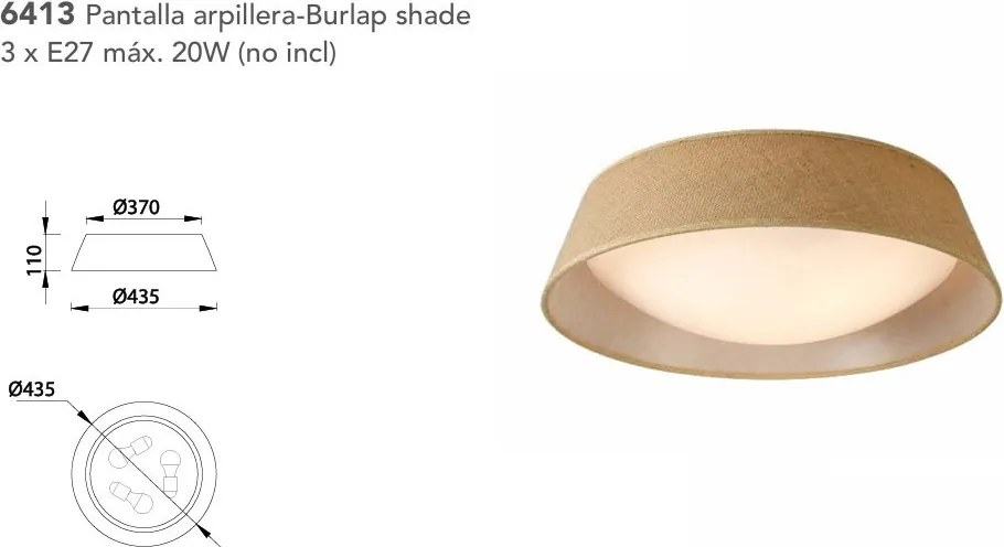 Plafoniera, Lustra aplicata maro SABINA 43,5cm