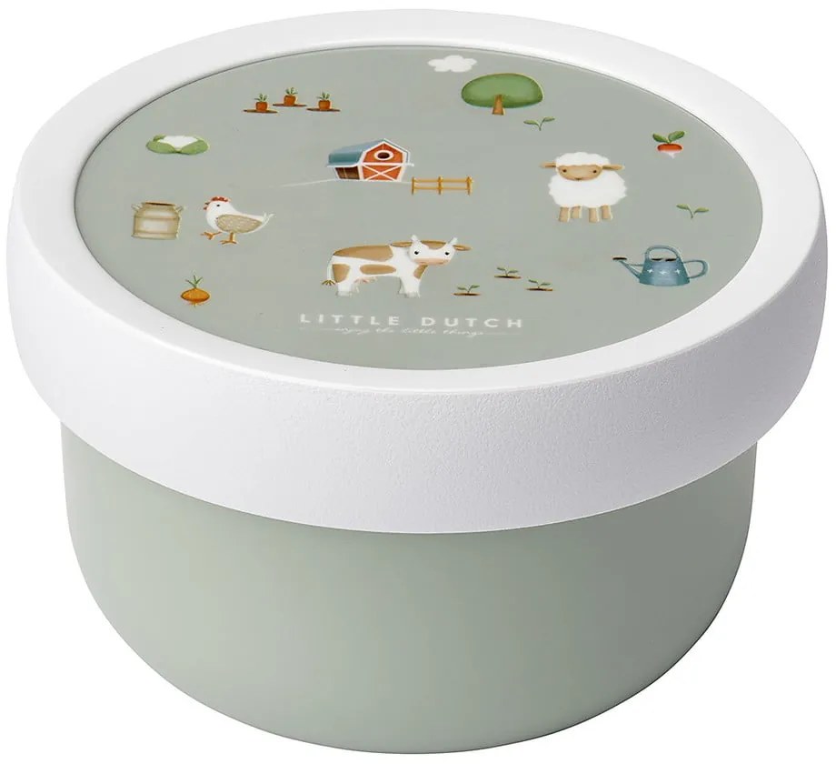 Cutie de gustări pentru copii cu furculiță Little farm – Mepal