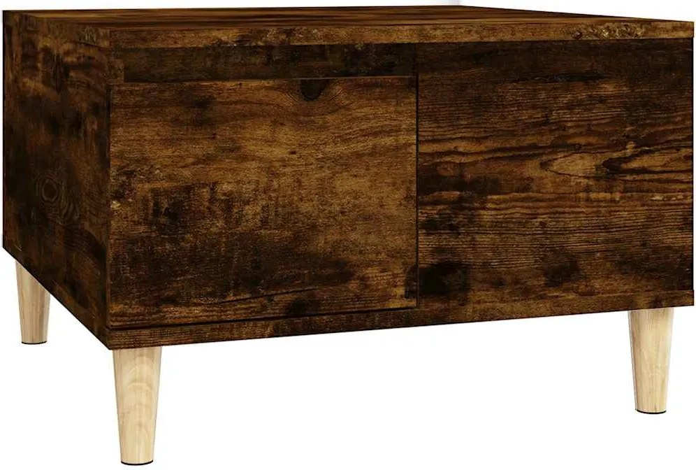 vidaXL Măsuță de cafea, stejar afumat, 55x55x36,5 cm, lemn prelucrat