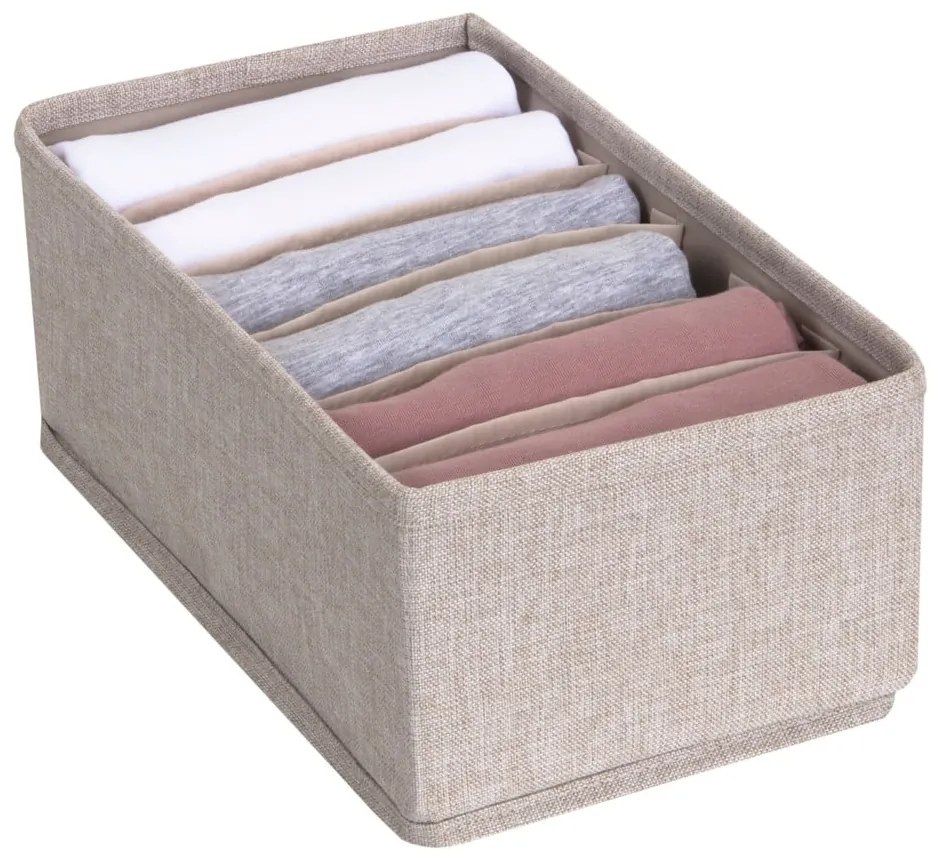 Organizator de sertare cu compartimente Bigso Box of Sweden Drawer, 16,5 x 11 cm, bej