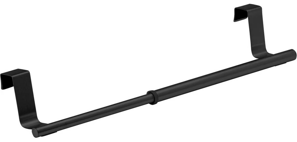 Suport reglabil pentru prosoape Wenko din oțelinoxidabil 22-35 cm, negru, S