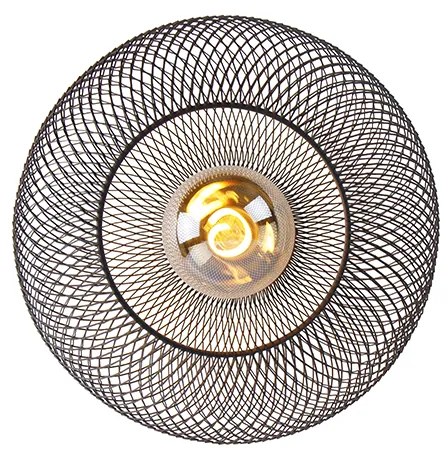 Plafoniera moderna neagra 30 cm - Mesh Ball