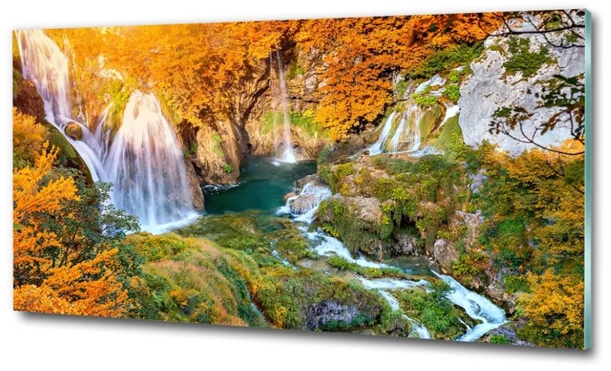 Imagine de sticlă Cascada în toamna