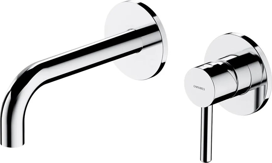 Baterie lavoar incastrata Omnires Y monocomanda finisaj crom lucios fara corp ingropat