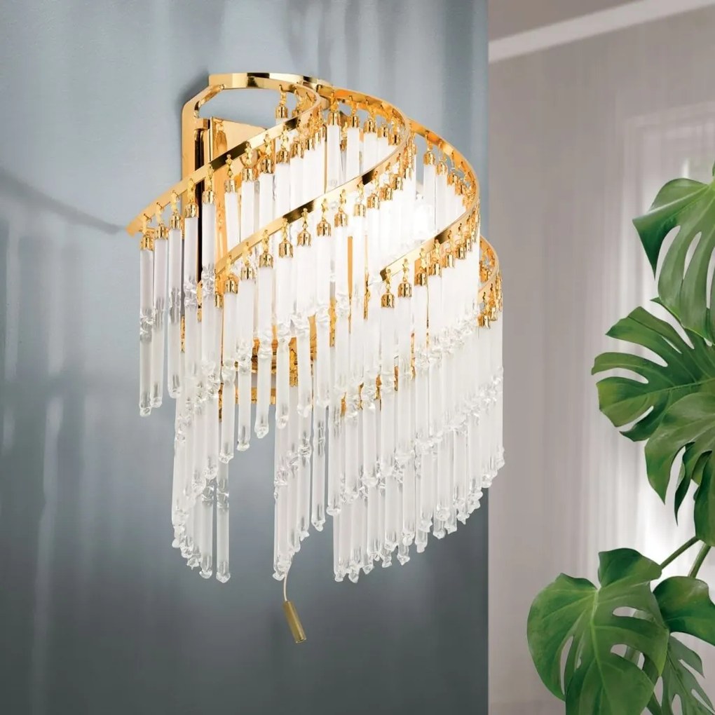 Aplica de perete cristal SCHOLER, KRISTALL KLASSISCH auriu