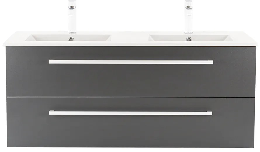 Dulap inferior Vario Clam 120 cu lavoar stejar-antracit