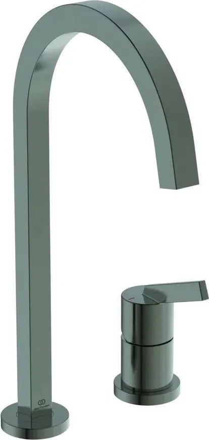 Baterie bucatarie Ideal Standard Gusto Square 217 gri Magnetic Grey 2 elemente