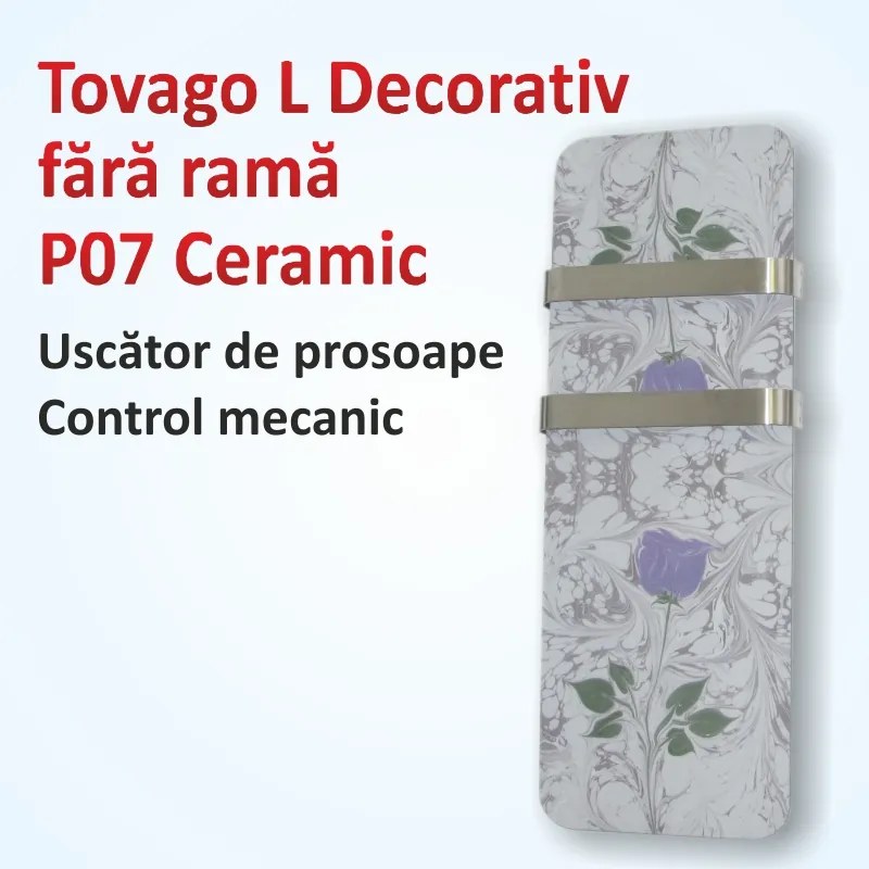 Plasma Termica infrarosu - Uscator prosoape - Tovago L fara rama 550W - Decorativ P07- Mecanic