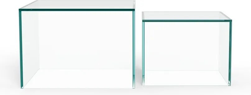 Măsuțe de cafea 2 buc. din sticlă 50x50 cm Dice – Actona