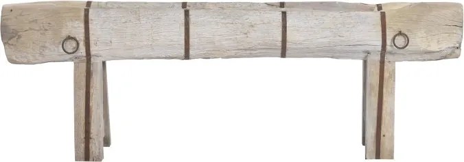 Jardinieră mare de exterior din lemn reciclat și metal, stil rustic, pentru grădină și terasă, „Tahiti”