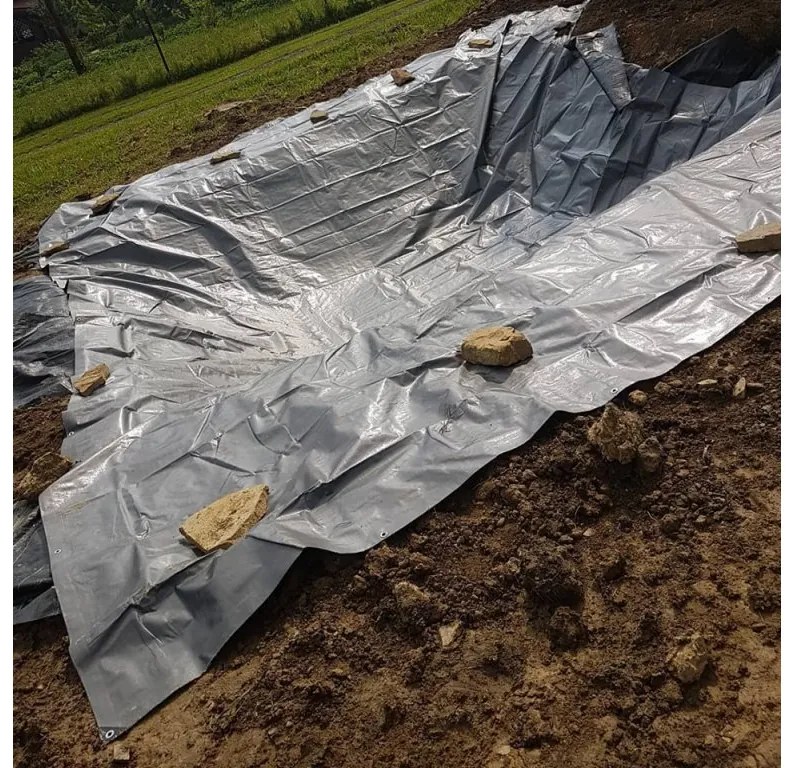 ShopJK PRELATĂ MARO - ARGINTIE 3X4 M 210G/M2