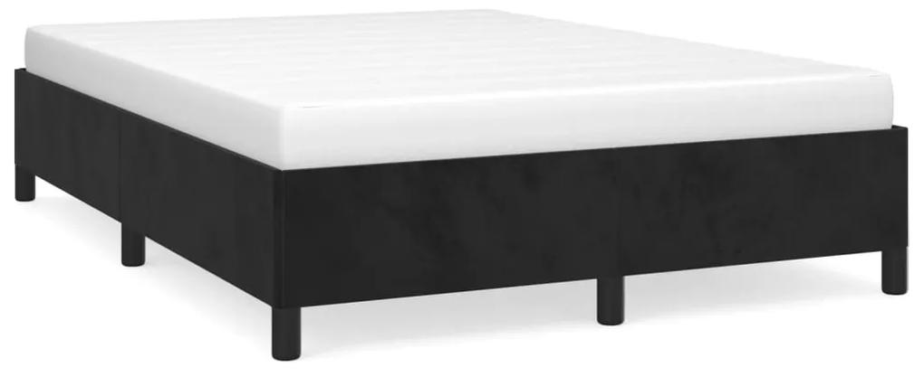 347326 vidaXL Cadru de pat, negru, 140x200 cm, catifea